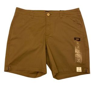 Lee Mid Rise Regular Fit Khaki Walking Shorts NWT